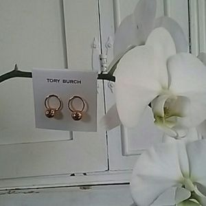 Tory Burch Logo bead drop earrings